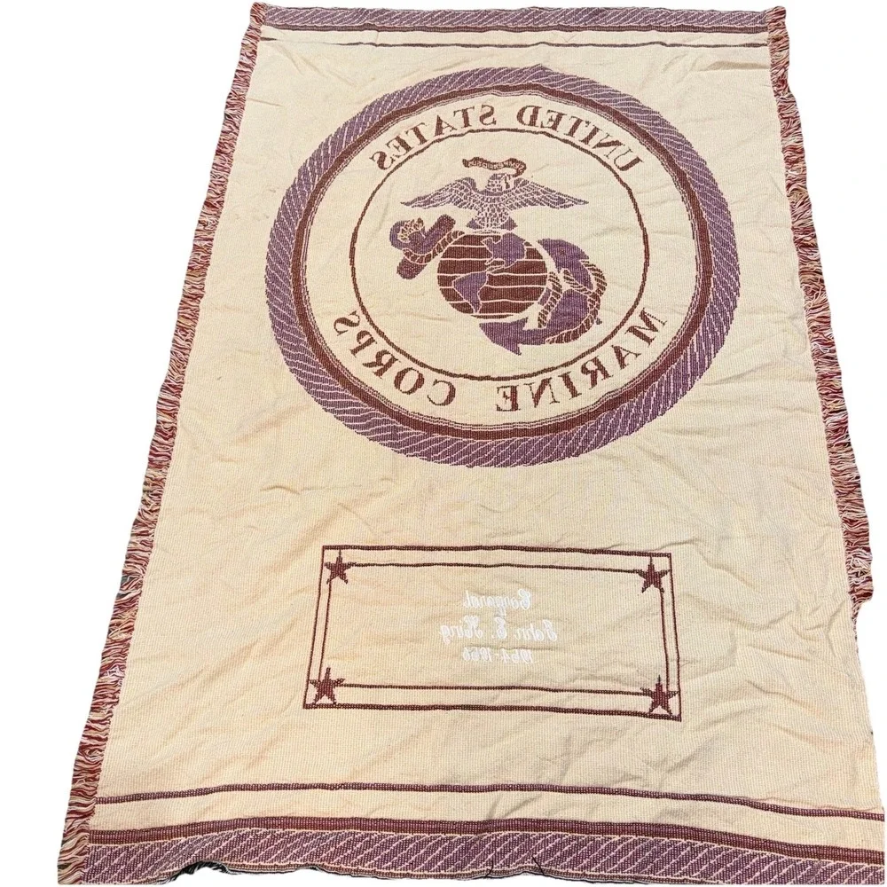 US Marine Corp Tapestry Blanket Personalized Honoring‎ Corporal 67x44